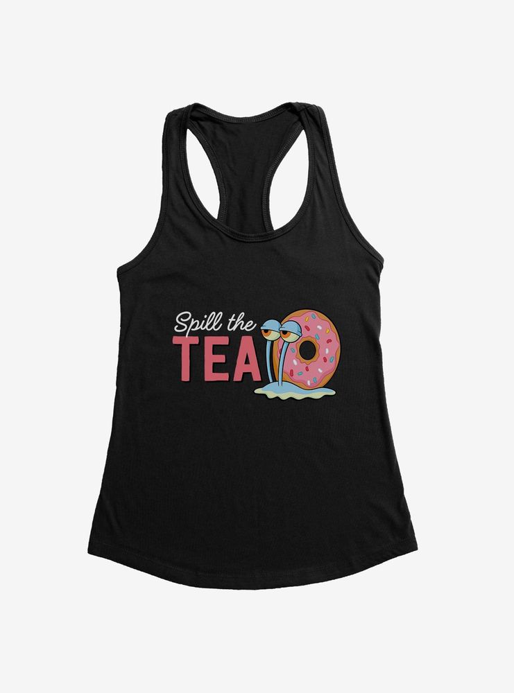 SpongeBob SquarePants Spill The Tea Gary Womens Tank Top