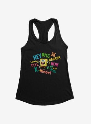 SpongeBob SquarePants Text Verbiage Womens Tank Top