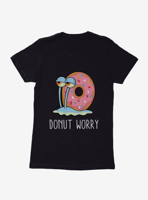 SpongeBob SquarePants Gary Donut Worry Womens T-Shirt