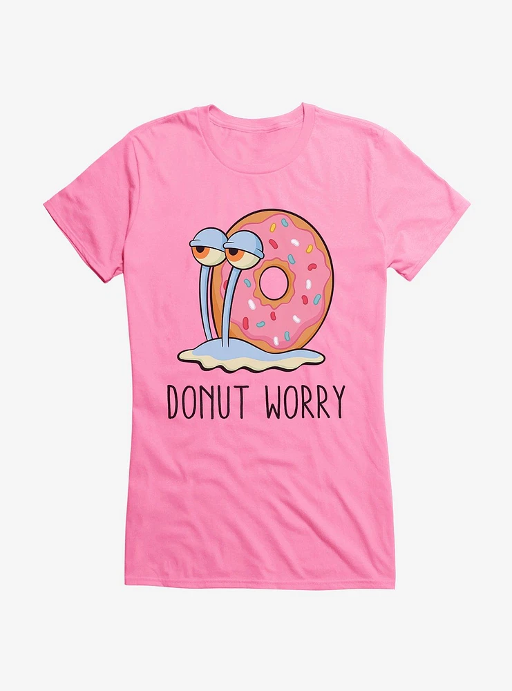 SpongeBob SquarePants Gary Donut Worry Girls T-Shirt