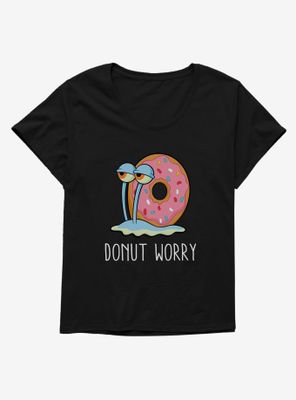 SpongeBob SquarePants Gary Donut Worry Womens T-Shirt Plus
