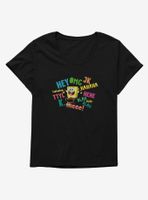 SpongeBob SquarePants Text Verbiage Womens T-Shirt Plus