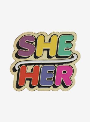Hot Topic Foundation X The Trevor Project She/Her Pronoun Enamel Pin