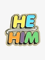 Hot Topic Foundation X The Trevor Project He/Him Pronoun Enamel Pin