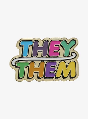 Hot Topic Foundation X The Trevor Project They/Them Pronoun Enamel Pin