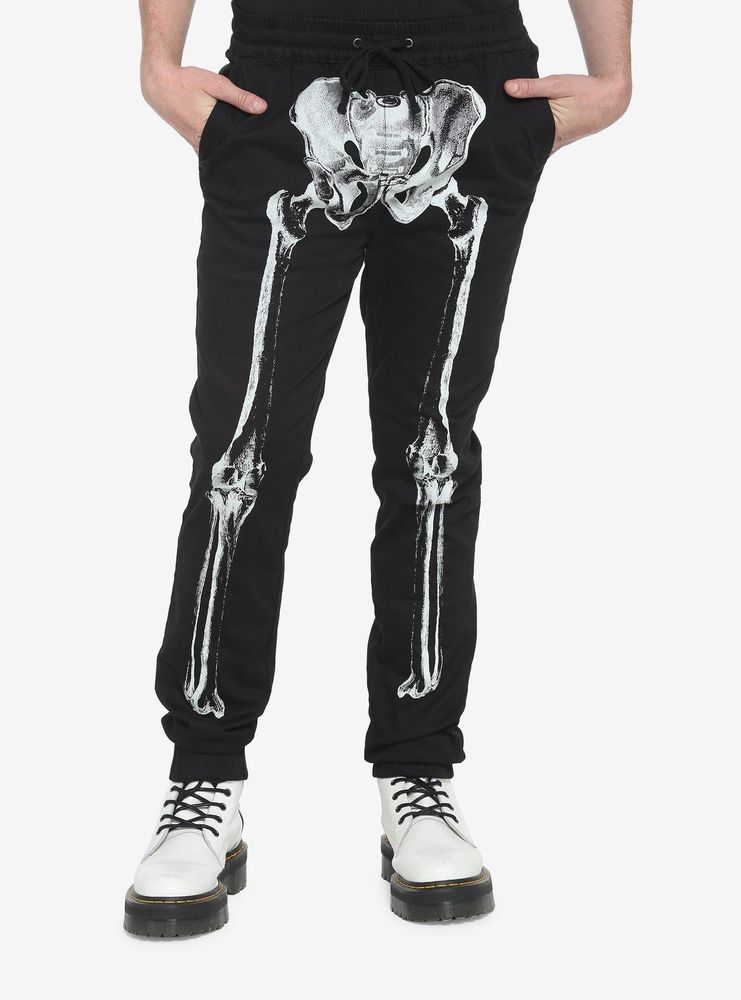 Skeleton Bones Glow-In-The-Dark Jogger Pants