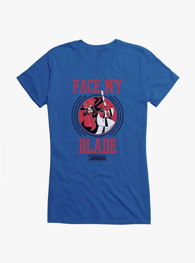 Samurai Jack Face My Blade Girls T-Shirt