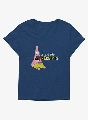 SpongeBob SquarePants Patrick I Got The Receipts Girls T-Shirt Plus