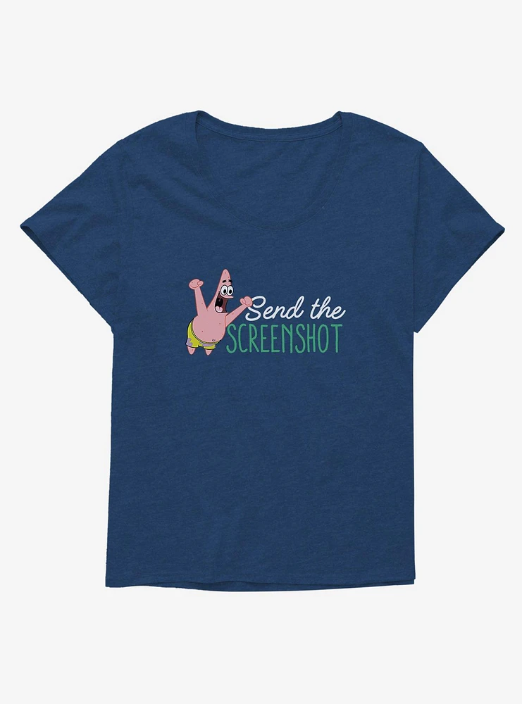 SpongeBob SquarePants Send The Screenshot Patrick Girls T-Shirt Plus