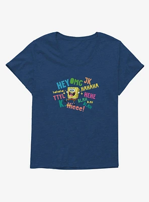 SpongeBob SquarePants Text Verbiage Girls T-Shirt Plus