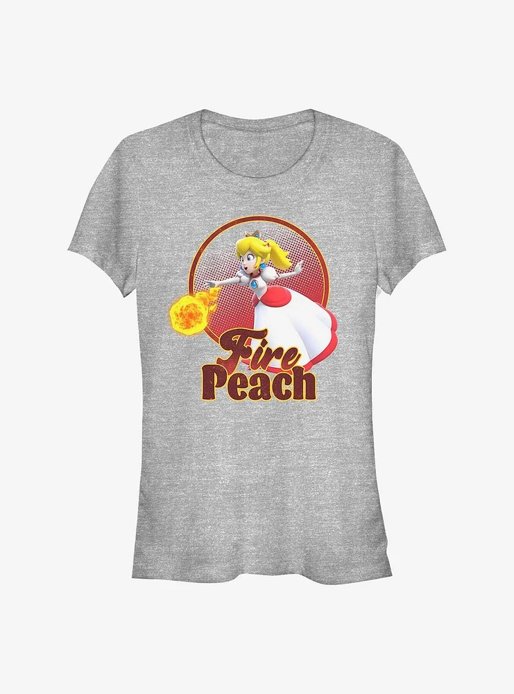 Nintendo Fire Peach Girls T-Shirt
