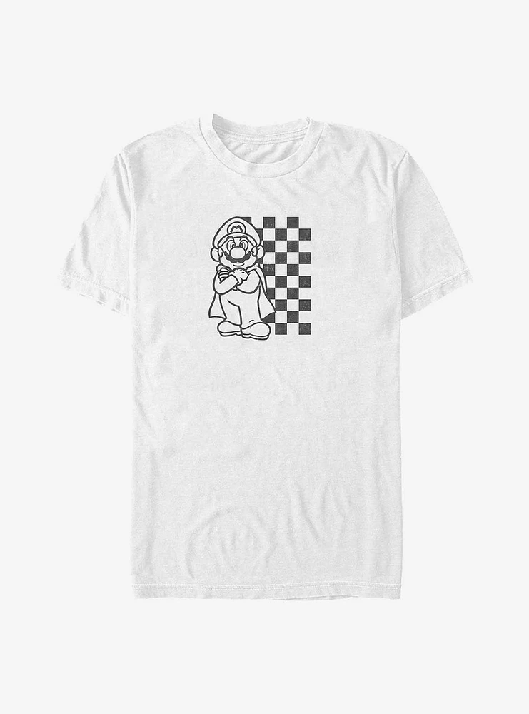 Nintendo Mario Checkered T-Shirt