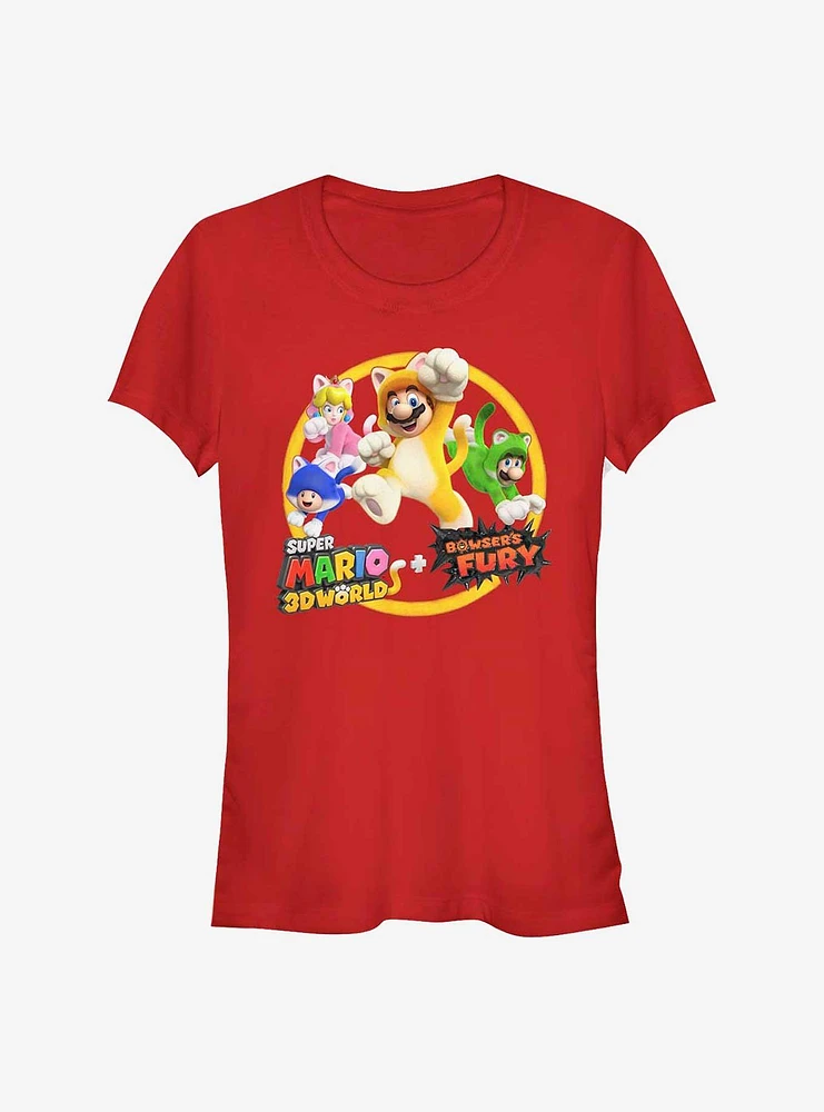 Nintendo Super Mario Bros 3D World Girls T-Shirt