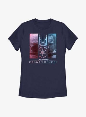 Star Wars Obi-Wan Kenobi Vader & Split Womens T-Shirt