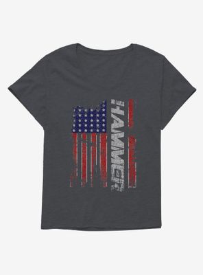 Major League Wrestling Hammer Flag Womens T-Shirt Plus