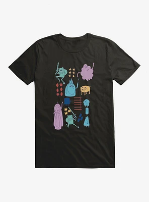 Adventure Time Characters Action T-Shirt