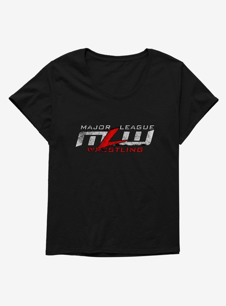 Major League Wrestling Grunge Logo Womens T-Shirt Plus