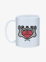 Keep Dreaming Skeleton Heart Mug 11oz