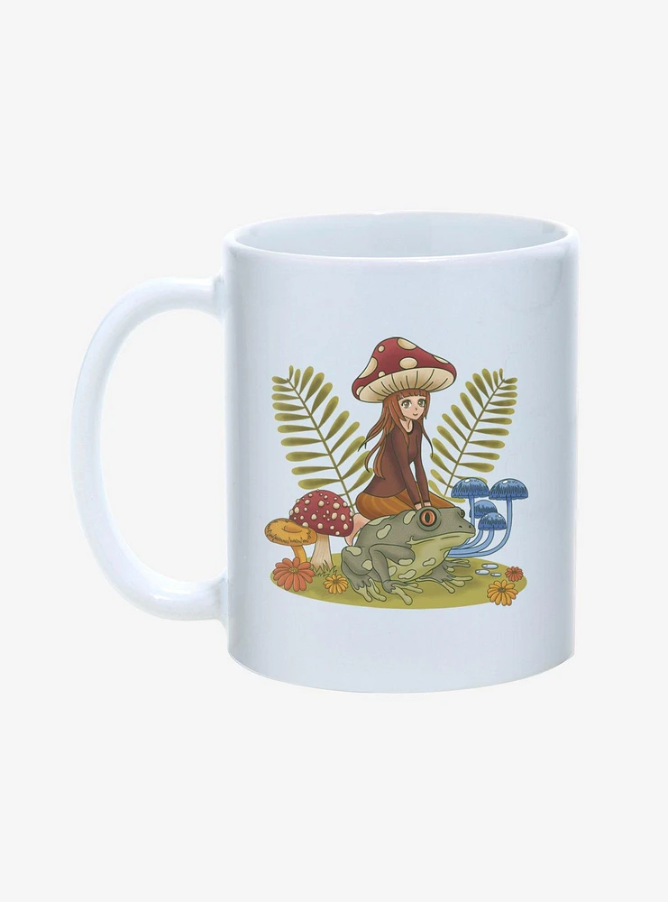 Mushroom Frog Girl Mug 11oz