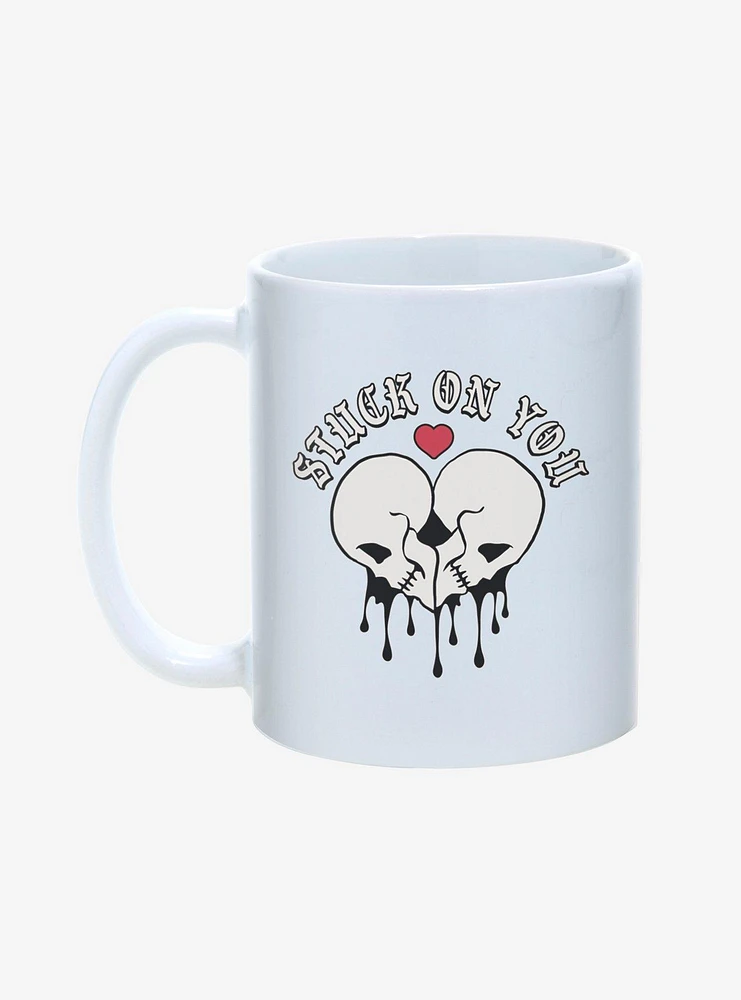 Stuck On You Skeleton Heart Mug 11oz