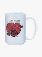 Together Forever Skeleton Heart Mug 15oz