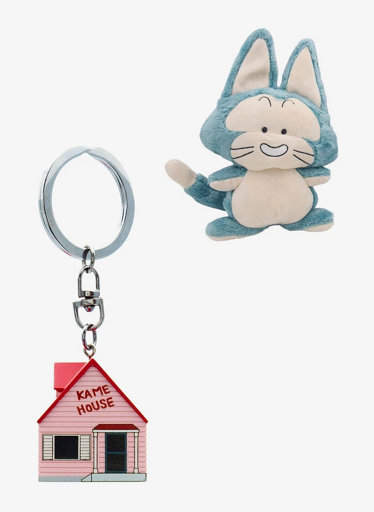 Dragon Ball Z Puar And Kame House Plush and Keychain Bundle