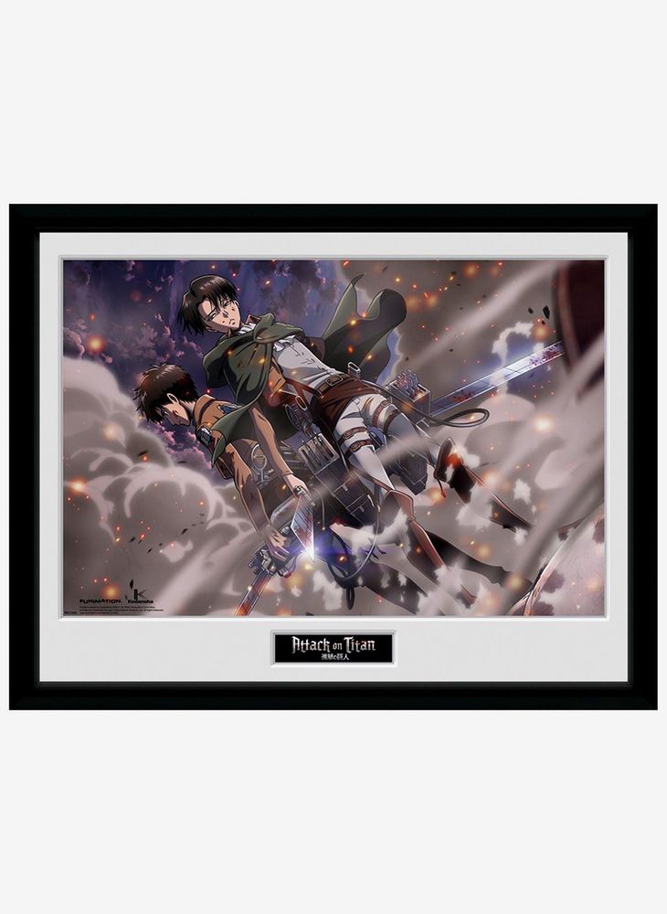 Attack On Titan Smoke Blast Framed Poster