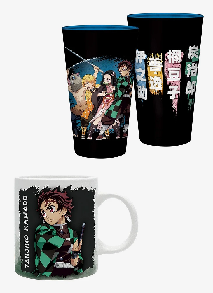 Demon Slayer: Kimetsu No Yaiba Glass And Mug Bundle