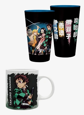 Demon Slayer: Kimetsu No Yaiba Glass And Mug Bundle