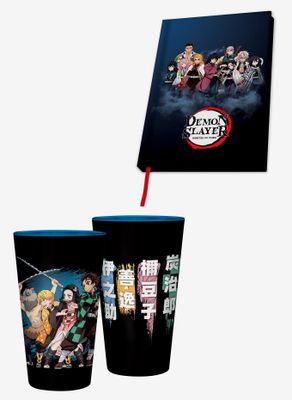 Demon Slayer: Kimetsu No Yaiba Notebook And Glass Bundle