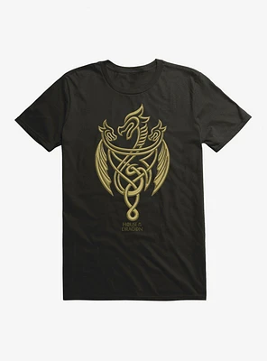 House of the Dragon Gold Three-Headed T-Shirt