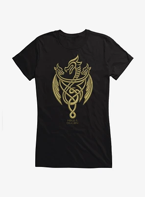 House of the Dragon Gold Three-Headed Girls T-Shirt