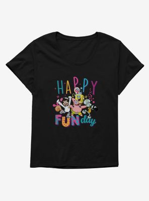 SpongeBob SquarePants Happy Fun Day Womens T-Shirt Plus