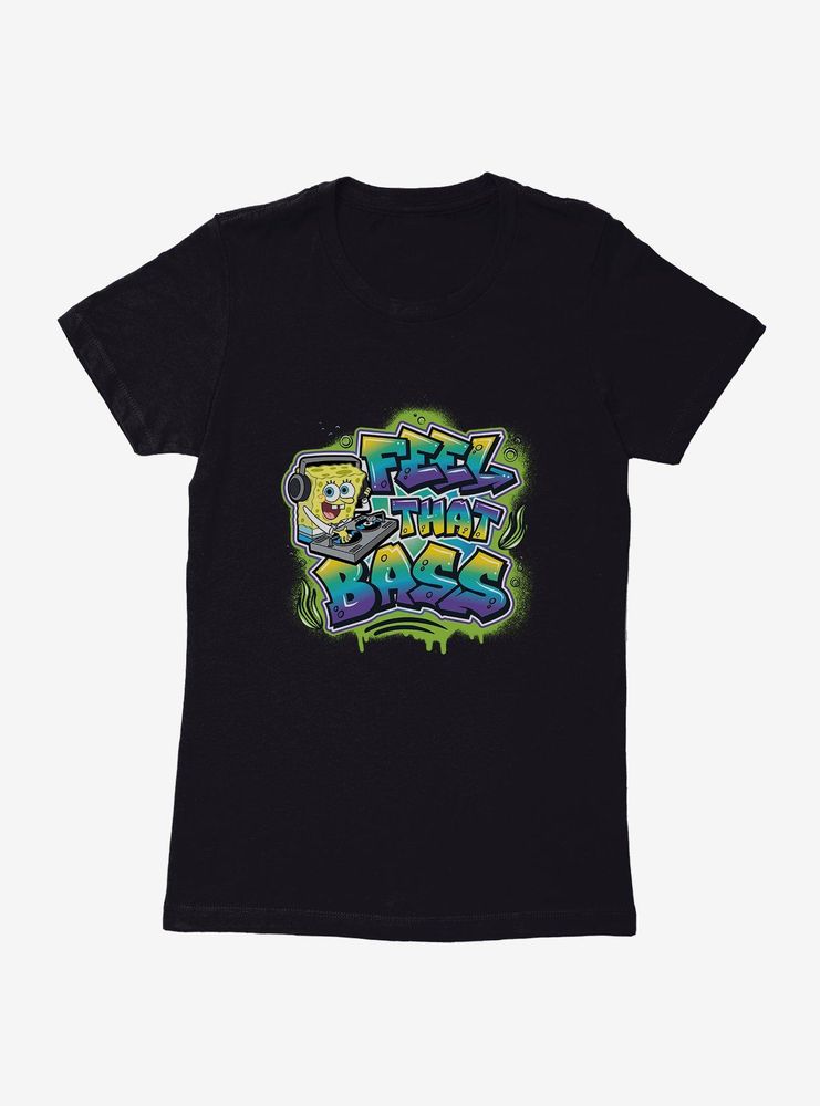 SpongeBob SquarePants Hip Hop Feel That Bass Womens T-Shirt