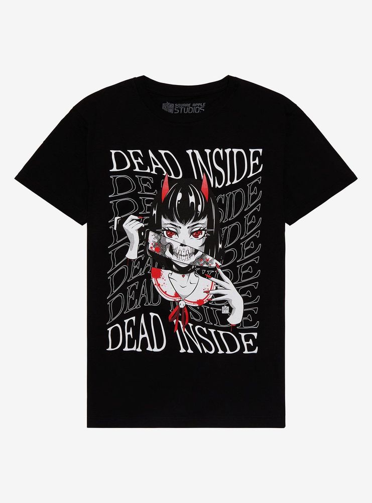 Dead Inside Slasher Girl T-Shirt By Square Apple Studios