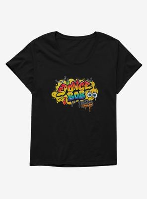 SpongeBob SquarePants Hip Hop Graffiti Art Womens T-Shirt Plus