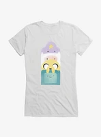 Adventure Time Characters Stack Girls T-Shirt