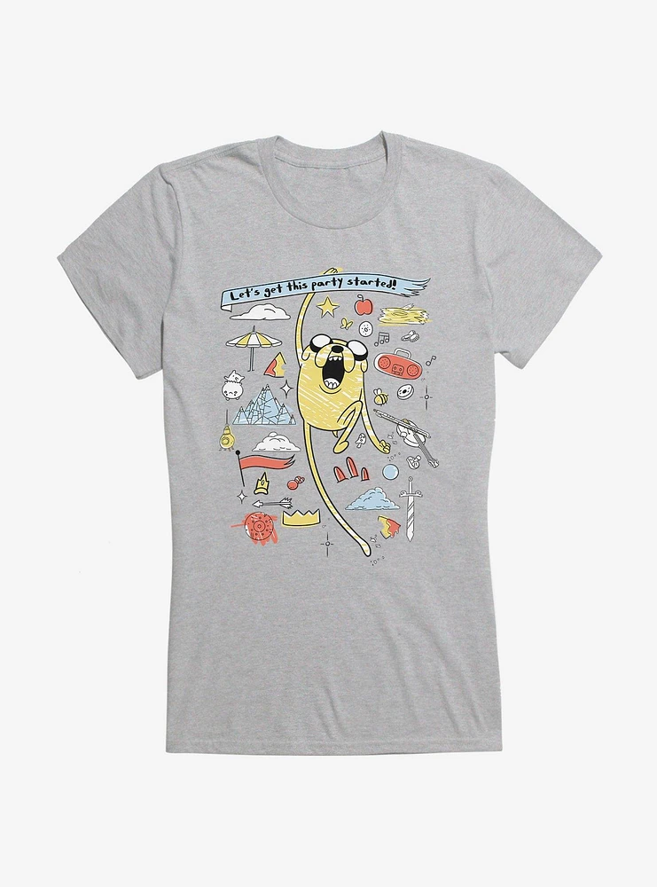 Adventure Time Jake Party Started Girls T-Shirt
