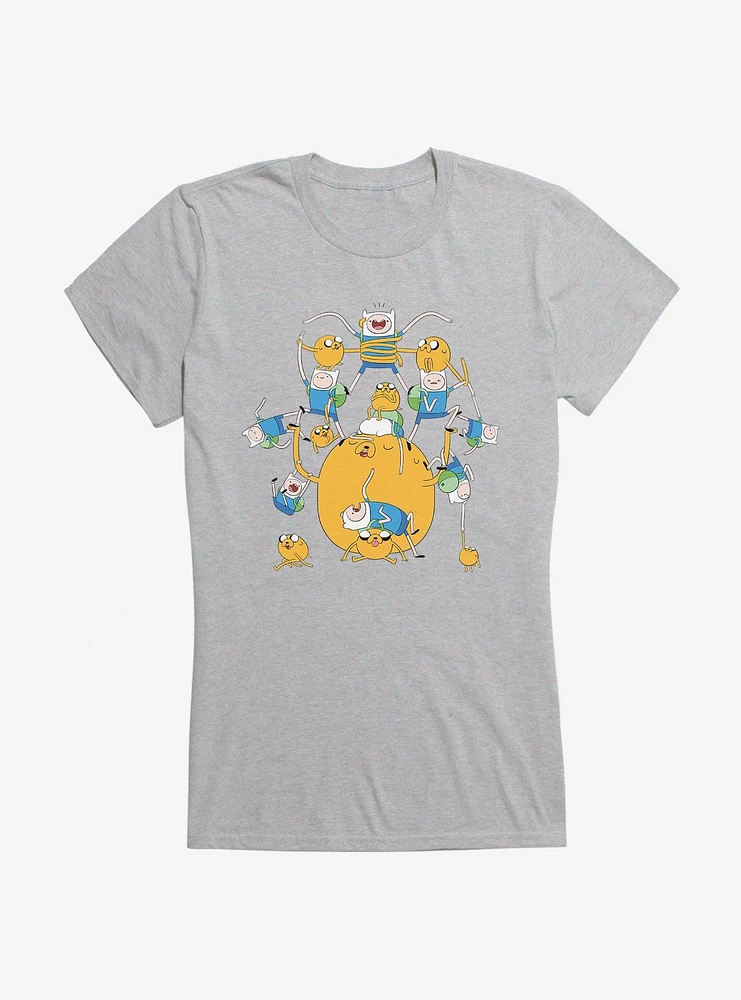 Adventure Time Finn And Jake Multiples Girls T-Shirt