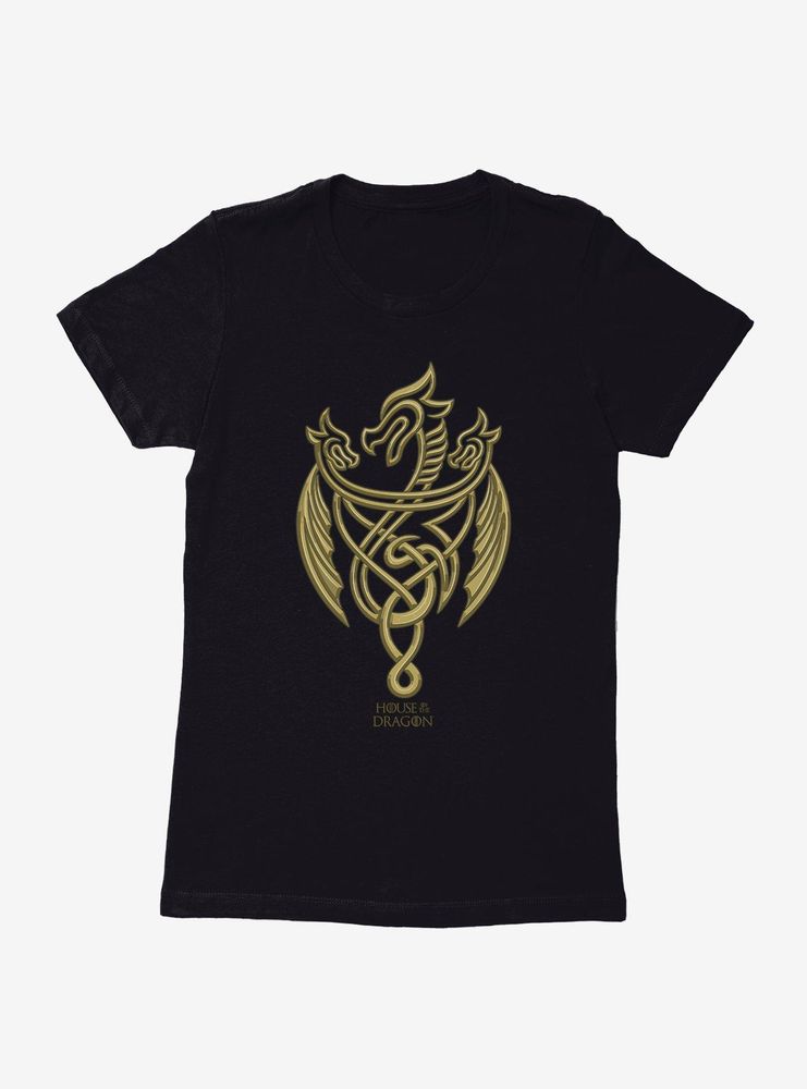 House of the Dragon Gold Three-Headed Womens T-Shirt