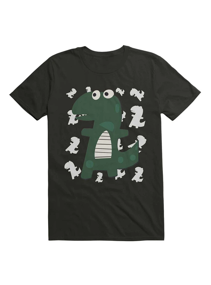 Kawaii Green Dino Kids T-Shirt