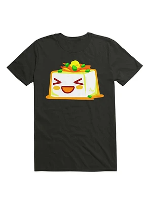 Kawaii Smiling Tofu Character T-Shirt