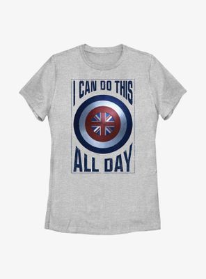 Marvel Doctor Strange The Multiverse Of Madness I Can Do This All Day Peggy Carter Shield Womens T-Shirt