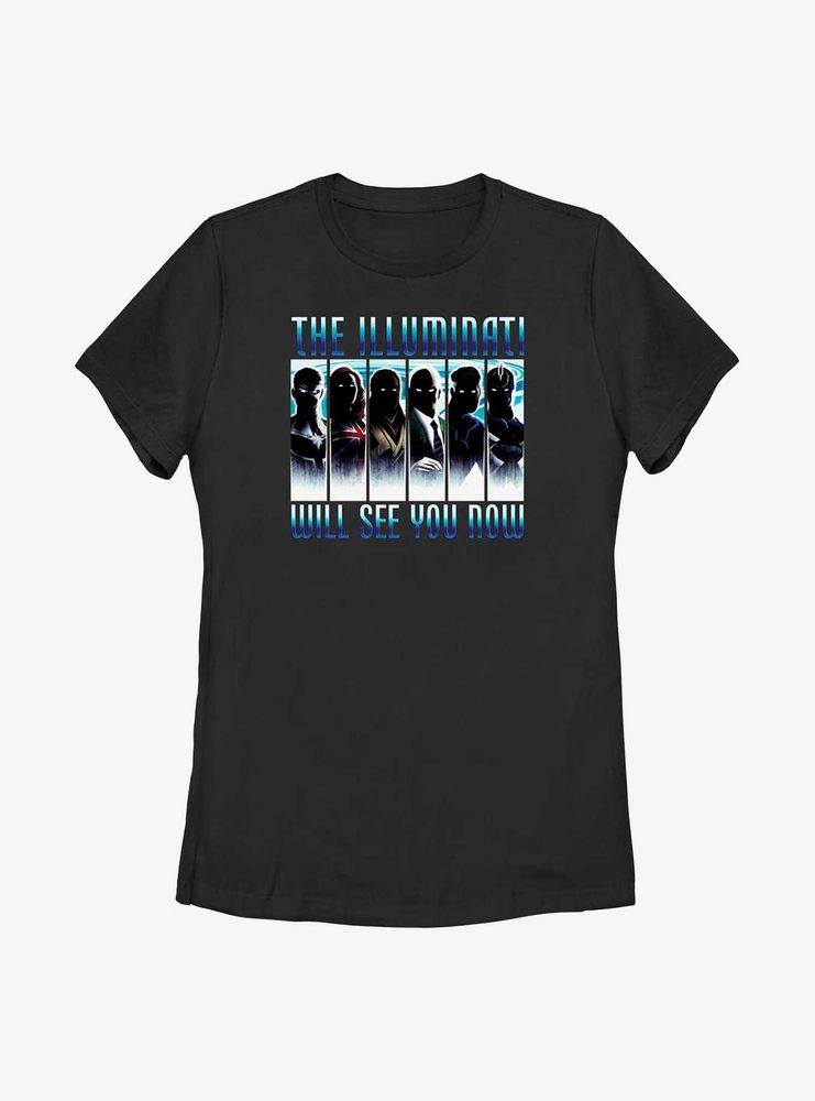 Marvel Doctor Strange The Multiverse Of Madness Illuminati Panels Womens T-Shirt