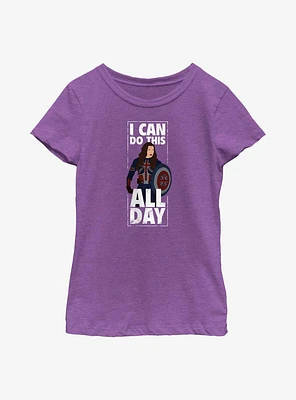 Marvel Doctor Strange The Multiverse Of Madness I Can Do This All Day Captian Carter Youth Girls T-Shirt