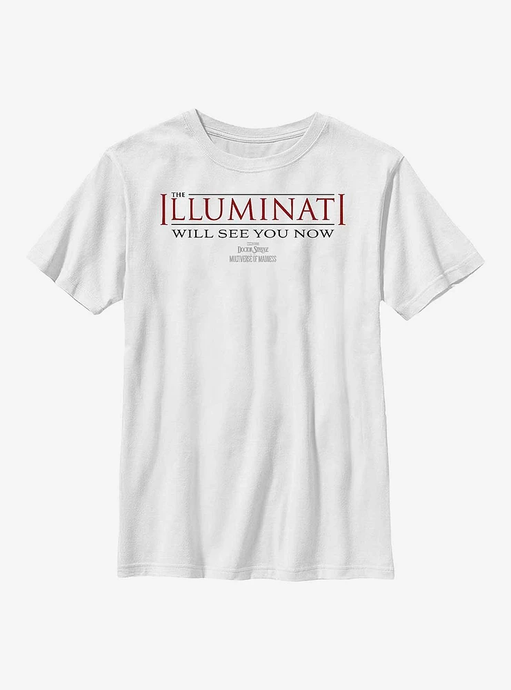 Marvel Doctor Strange The Multiverse Of Madness Illuminati Will See You Now Youth T-Shirt