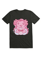 Kawaii Cute Axolotl Drinking Boba T-Shirt