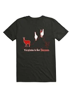 Kawaii Virginia is For Llamas T-Shirt