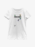 Minecraft Logo Sprites Overworld Youth Girls T-Shirt