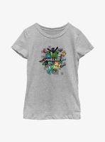 Minecraft Crafty Game On Youth Girls T-Shirt